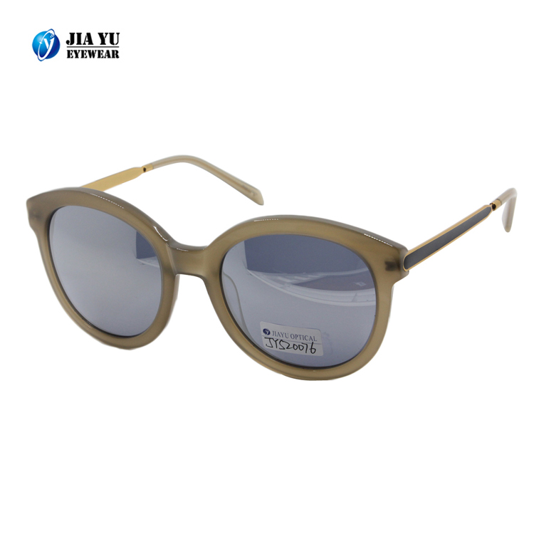 Custom Round Classic Retro Polarized Handmade Mens Acetate Sunglasses Jiayu 